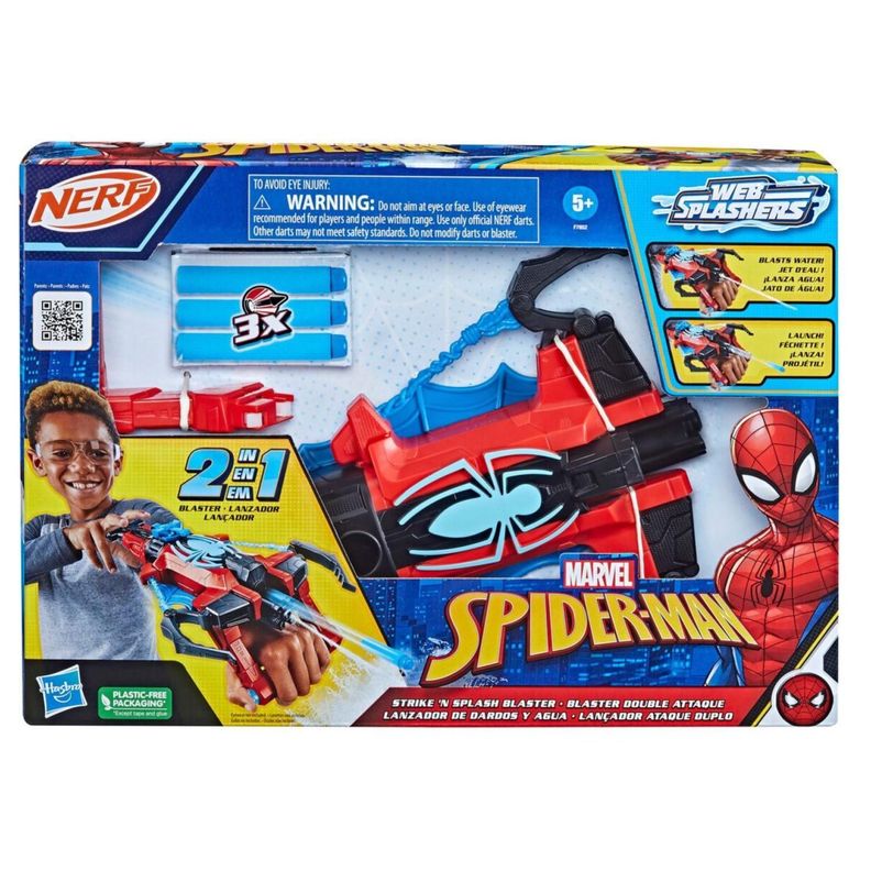 Juguete Nerf Lanzador De Dardos Y Agua Marvel Spiderman-2