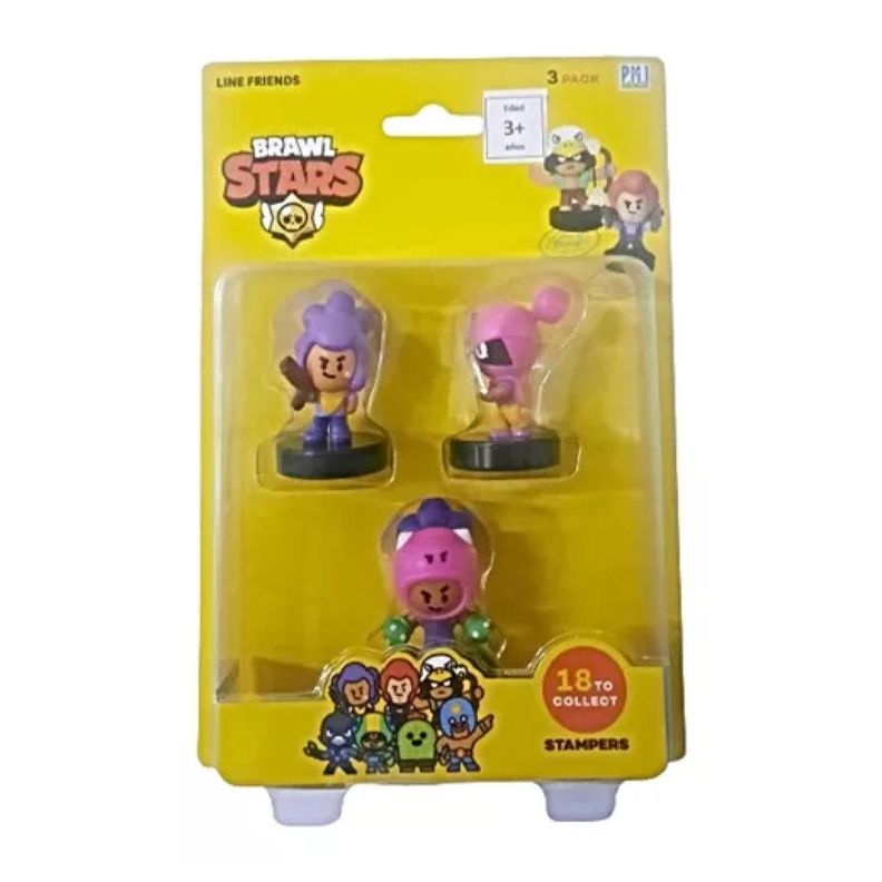 Pack 3 Juguete Figuras Coleccionables Timbres Brawl Star 1-0