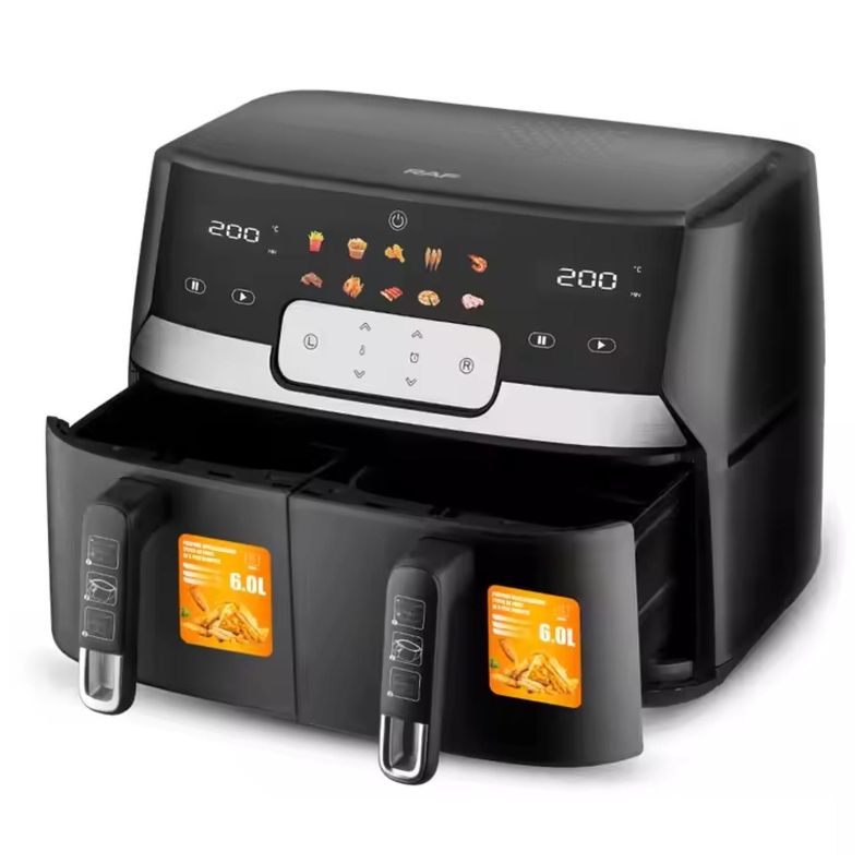 Freidora De Aire Air Fryer Digital Doble 12L R5272 Raf-0
