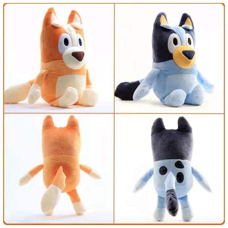 Juguete Pack 6 Peluches Llaveros Familia Bingo 13cm Infantil-4