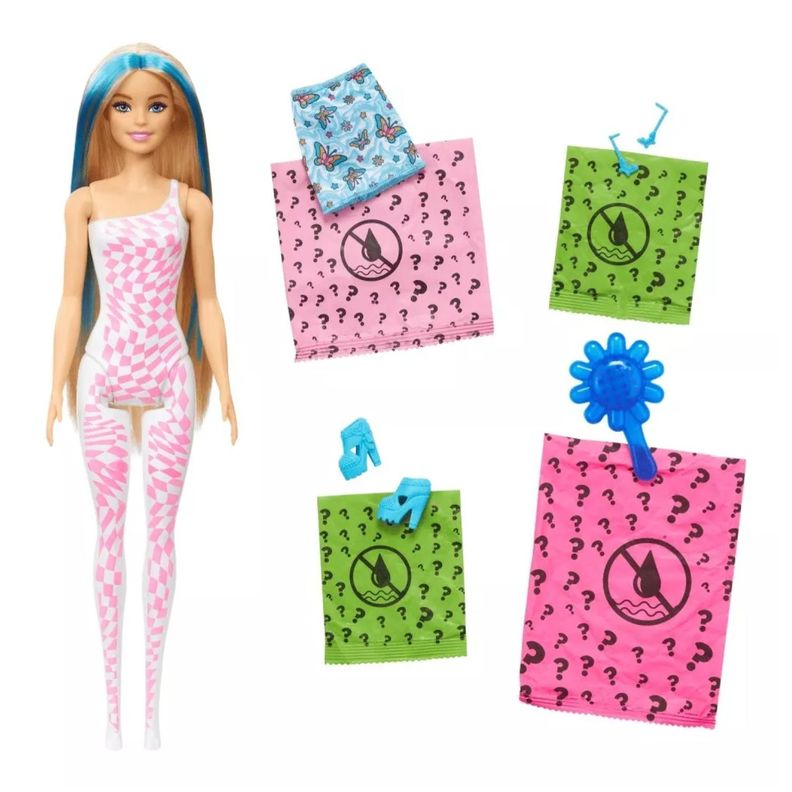 Juguete Figura Barbie Color Reveal Accesorios Arcoiris-1