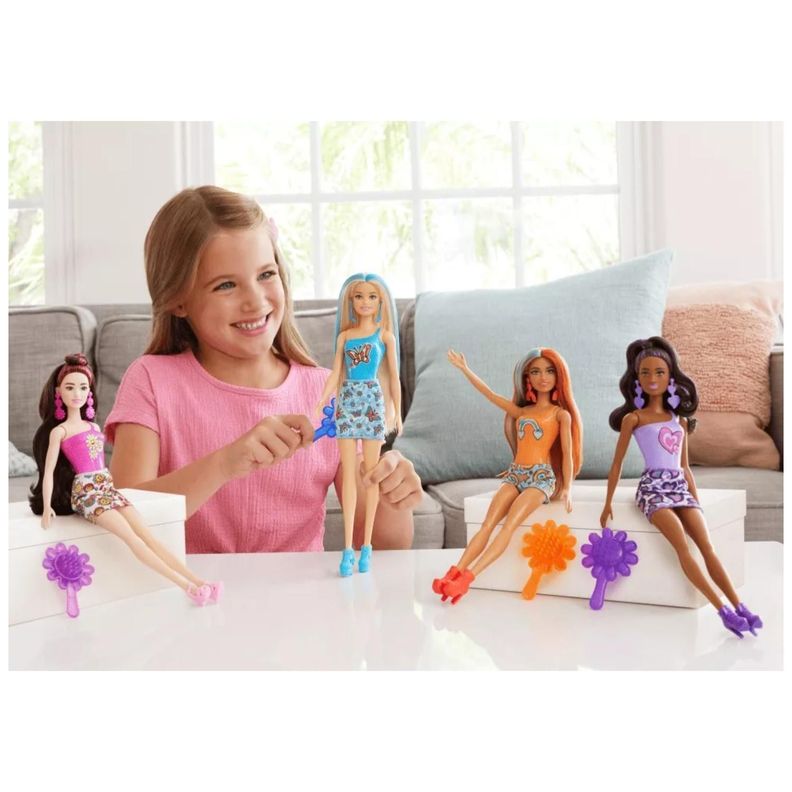Juguete Figura Barbie Color Reveal Accesorios Arcoiris-3