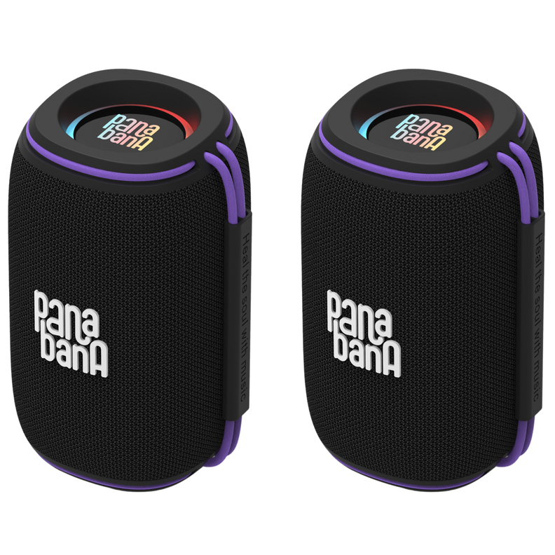 Pack 2x - Parlantes Bluetooth Panabana Flow 10w Negro