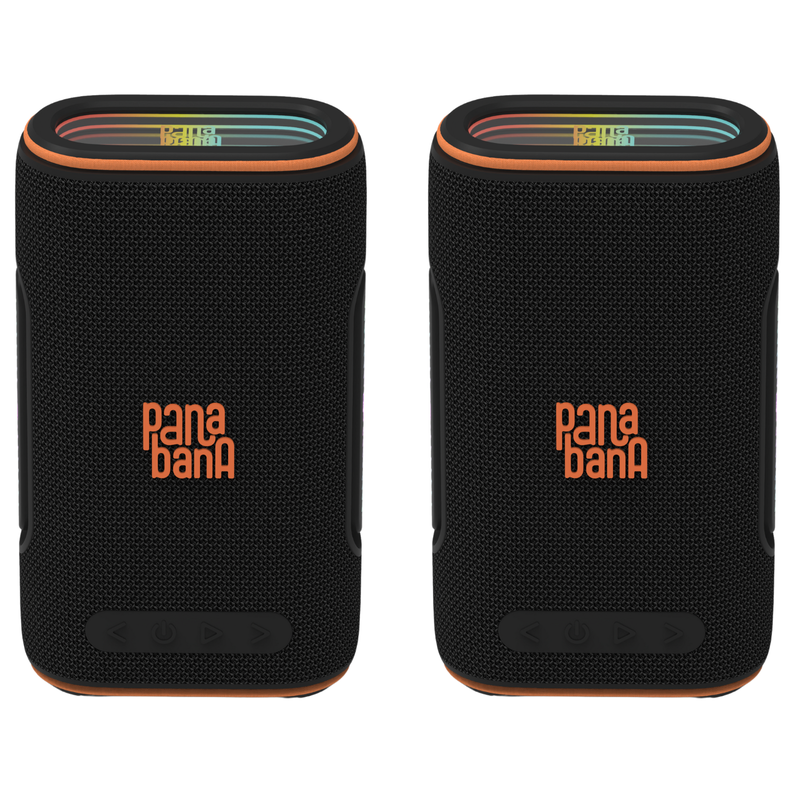 Pack 2x - Parlantes Bluetooth Panabana Onda 20w Negro