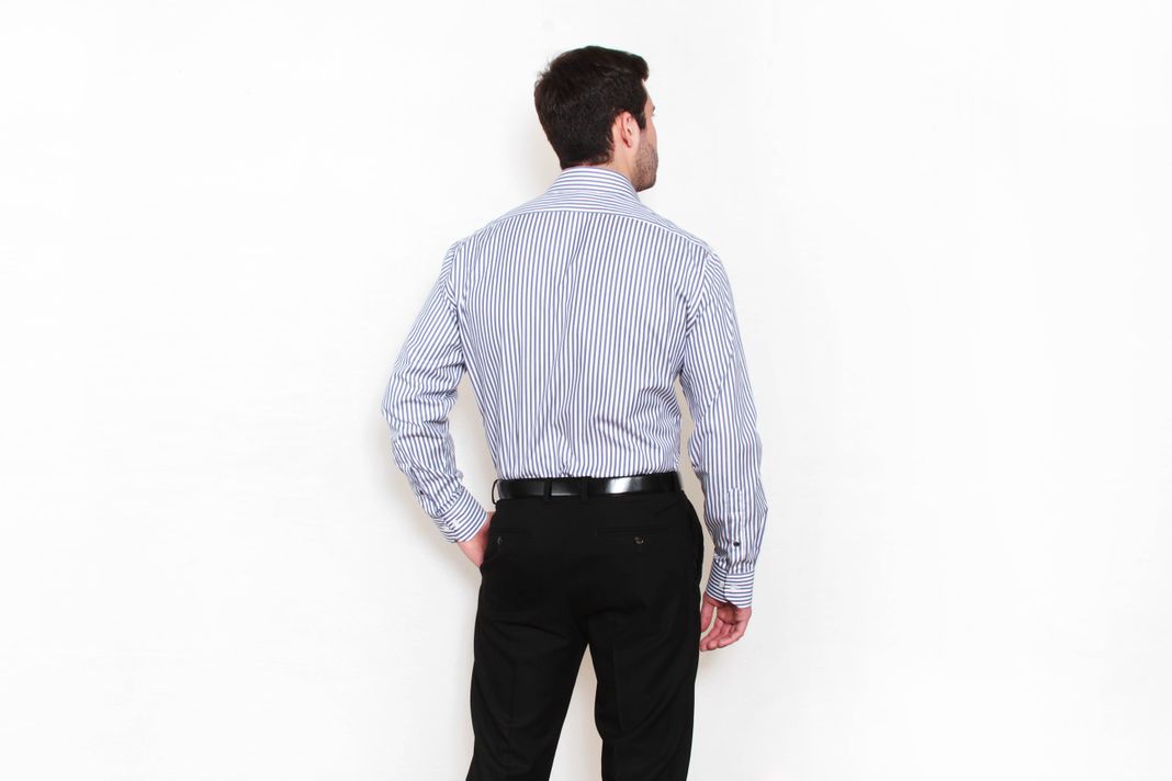 Camisa Premium Líneas Azul Petróleo-1