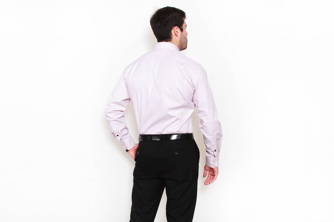 Camisa Premium Líneas Rojas y Grises-1