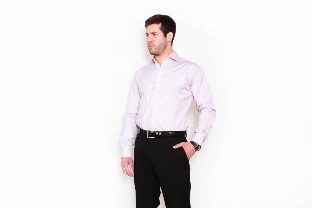 Camisa Premium Líneas Rojas y Grises-0