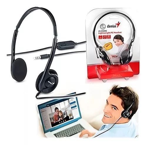 Audifono con Microfono Genius HS-M200C conector Jack Negro PC-1