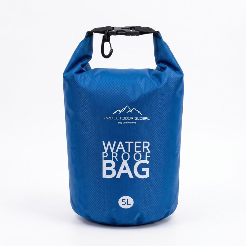 Bolsa Seca Contra Agua Impermeable Flotante Outdoor Camping Kayak 5L Azul