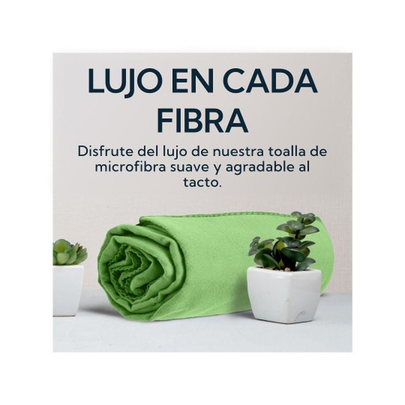 Toalla Microfibra Suede Verde-3
