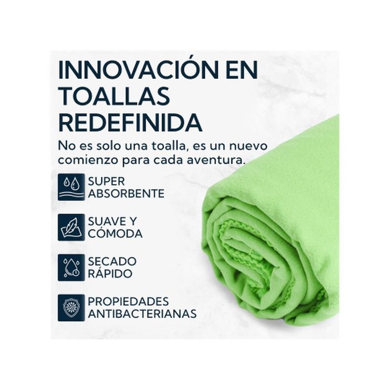 Toalla Microfibra Suede Verde-5
