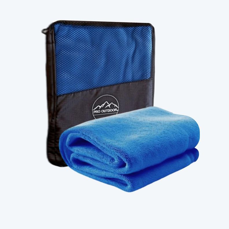 Toalla XL Microfibra Terry Azul Pro Outdoor