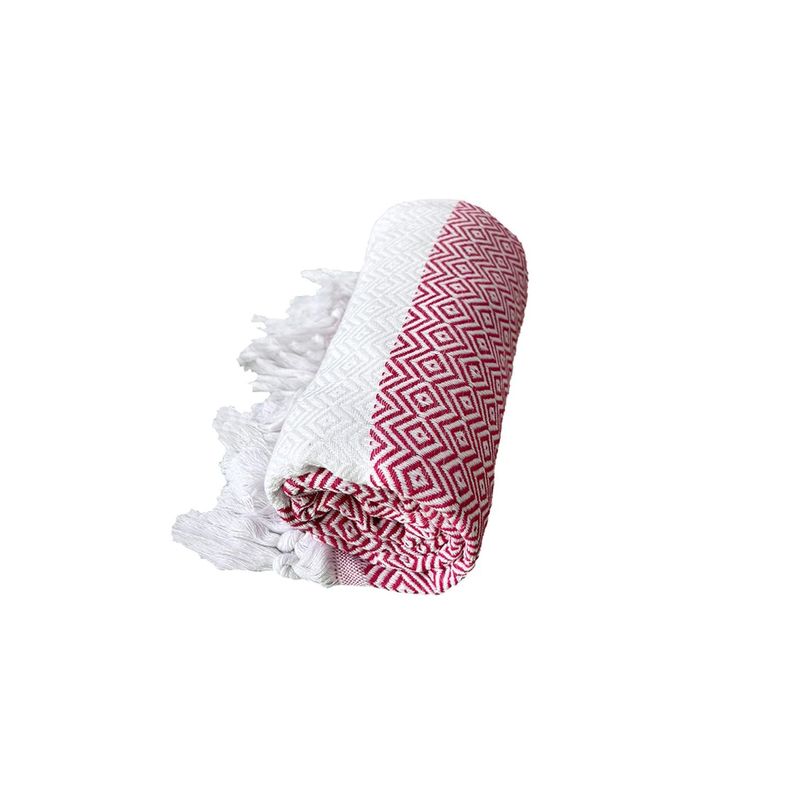 Toalla Turca Oman Diamond Red-1