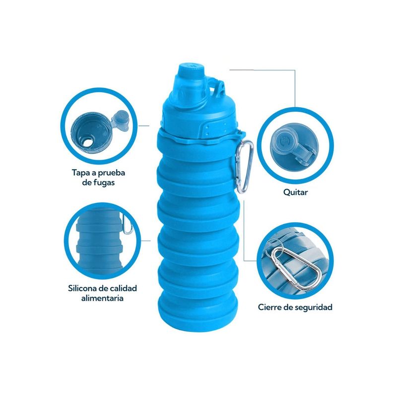 Pack 2 Botellas Plegable Azul-1