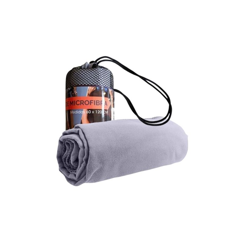 Toalla Microfibra Suede Gris L