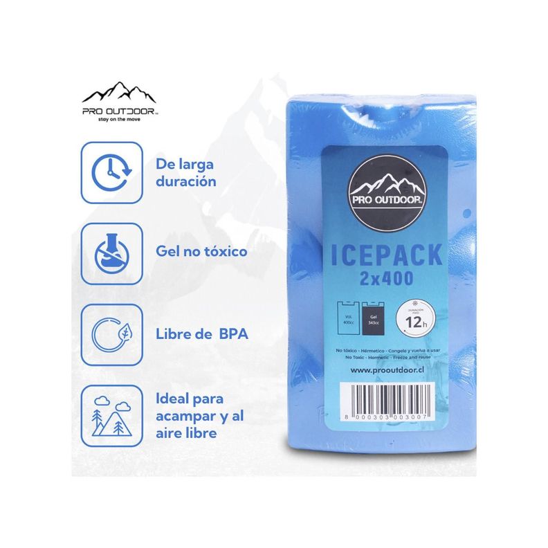Icepack Duro 2x400 Gramos Pro Outdoor-3