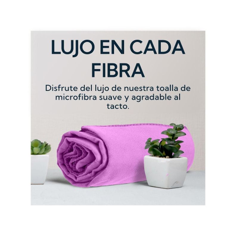 Pack 2 Toallas Microfibra Suede Morada-1