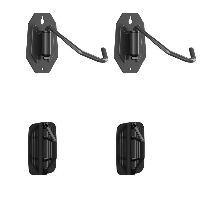 Colgador De Bicicletas Moviles Pack 2 Unidades Negro