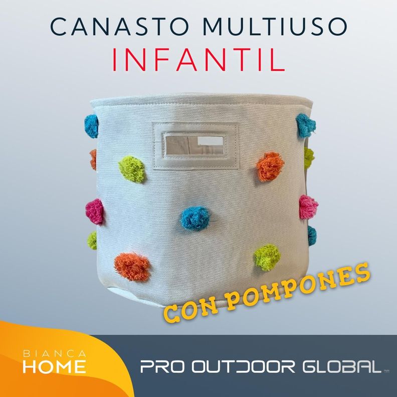 Canasto Multiuso Pompones-3