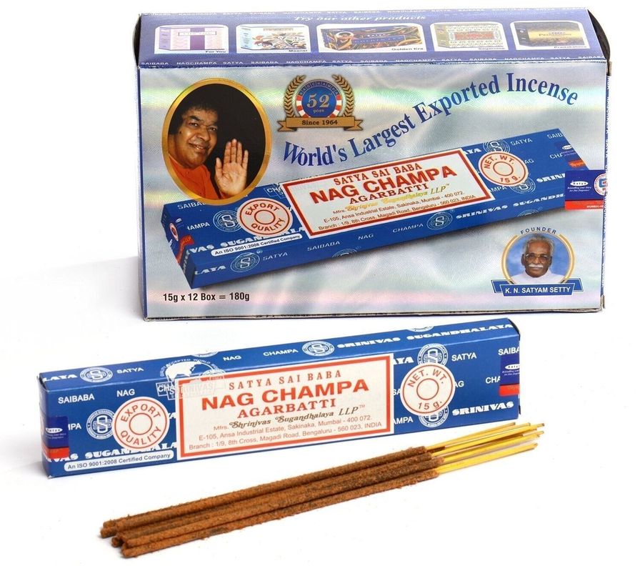 Incienso Natural Nag Champa Azul Clasico Pack 12 Unidades-0