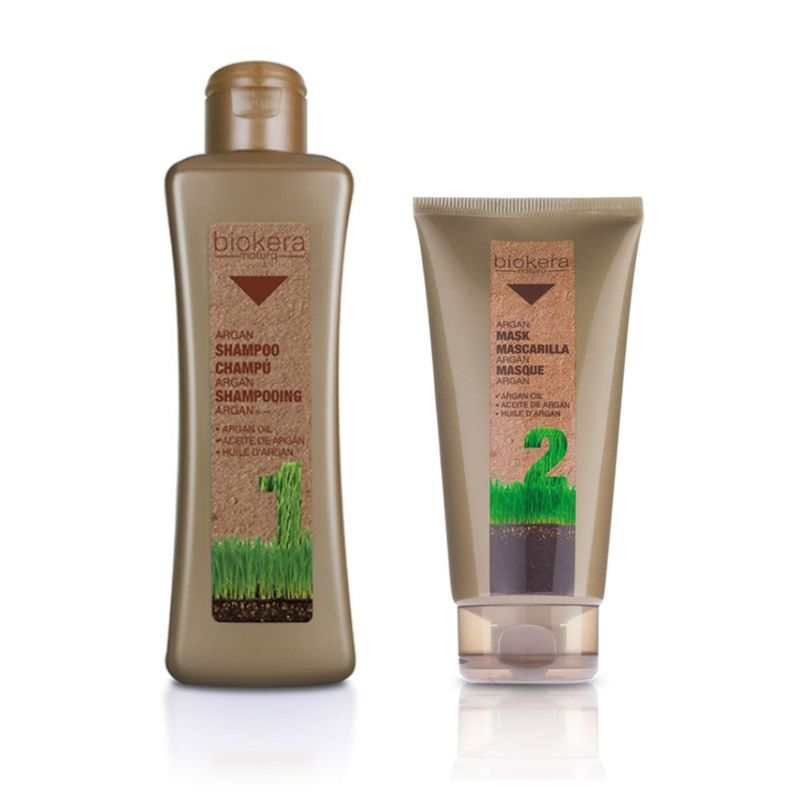 Salerm Kit Pro Shampoo +mascarilla Biokera Terciopelo Argan-0