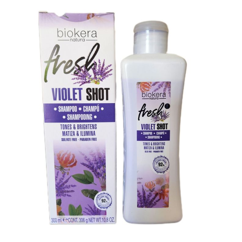 Salerm shampoo violet shot matizador poder 8/10 - 300ml-1