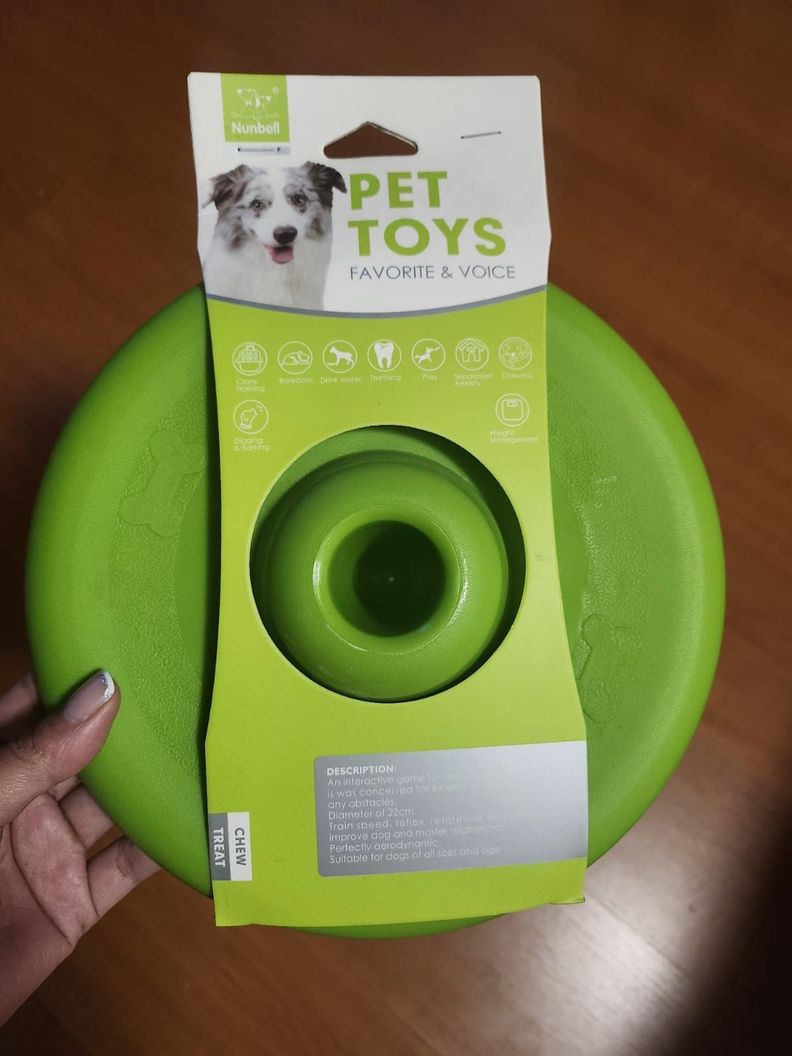 Juguete De Disco Frisbee Para Perros - Diamentro 22cm Verde-1