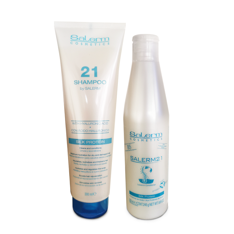 kit shampoo y acondicionador salerm 21 silk protein-0