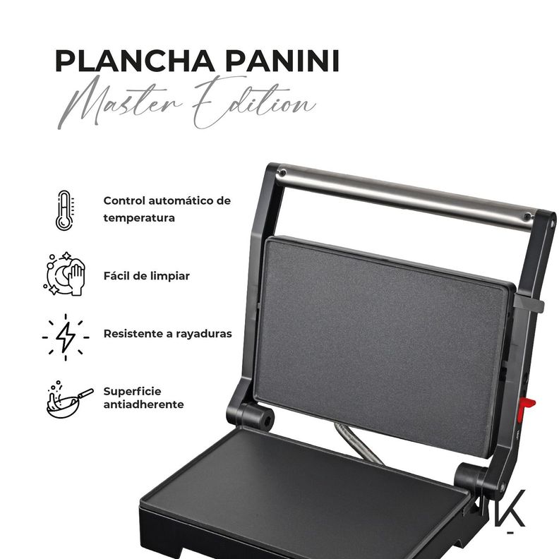 Plancha Panini Kitchen-It Superficie Plana Master Edition-3