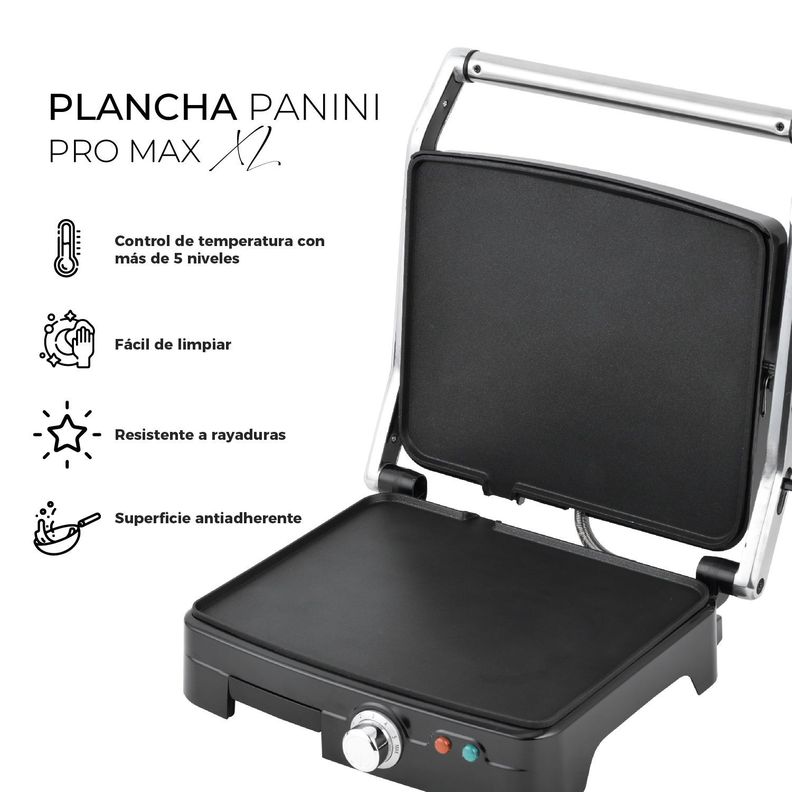 Plancha Panini Pro Max XL Kitchen-it  Superficie Plana-3