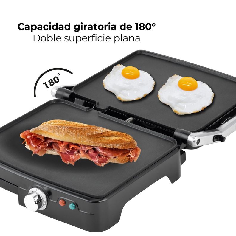 Plancha Panini Pro Max XL Kitchen-it  Superficie Plana-4