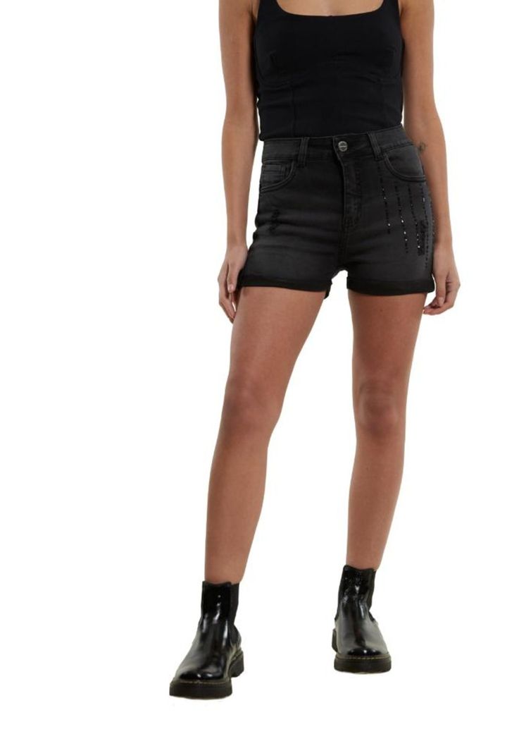 Short Mosa Negro Divino Jeans-1