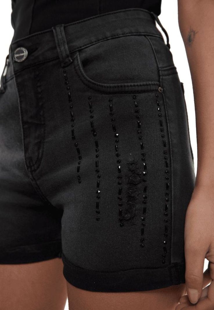 Short Mosa Negro Divino Jeans-3