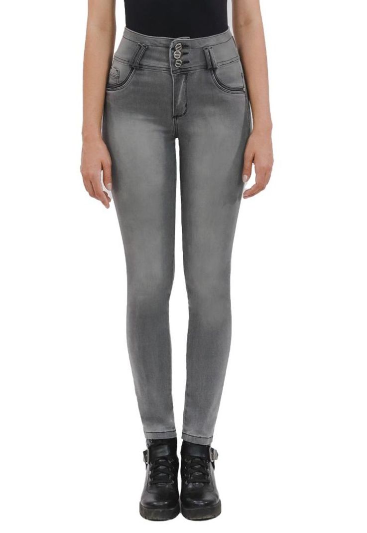 Jeans Divino Madonna V gris-0