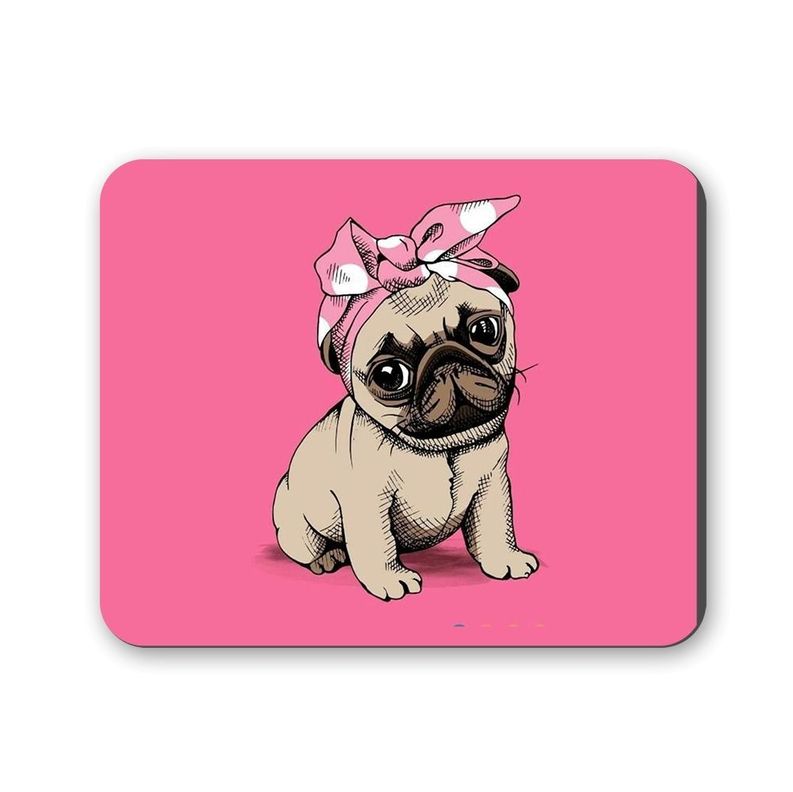 MOUSE PAD ANHIZ M100 PUG ROSA-0