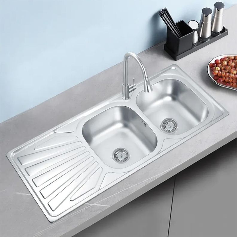 Lavaplatos Empotrado Doble 120x50 Izquierdo Accesorios-1