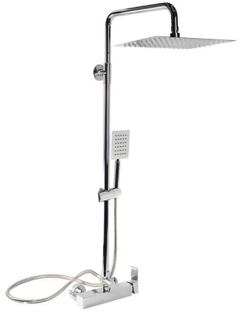 Columna Ducha Rectangular, Monomando y Ducha Teléfono-0