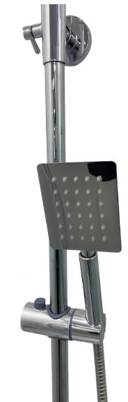 Columna Ducha Rectangular, Monomando y Ducha Teléfono-1