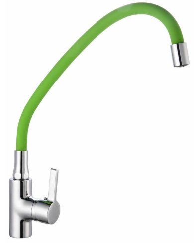 Monomando de lavaplatos Cuello Flexible Verde-0