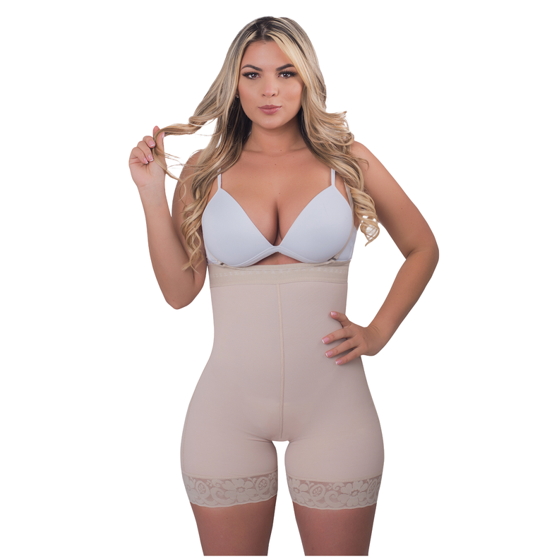 Faja Short Moldeadora Strapless Tiro Alto Colombiana-0
