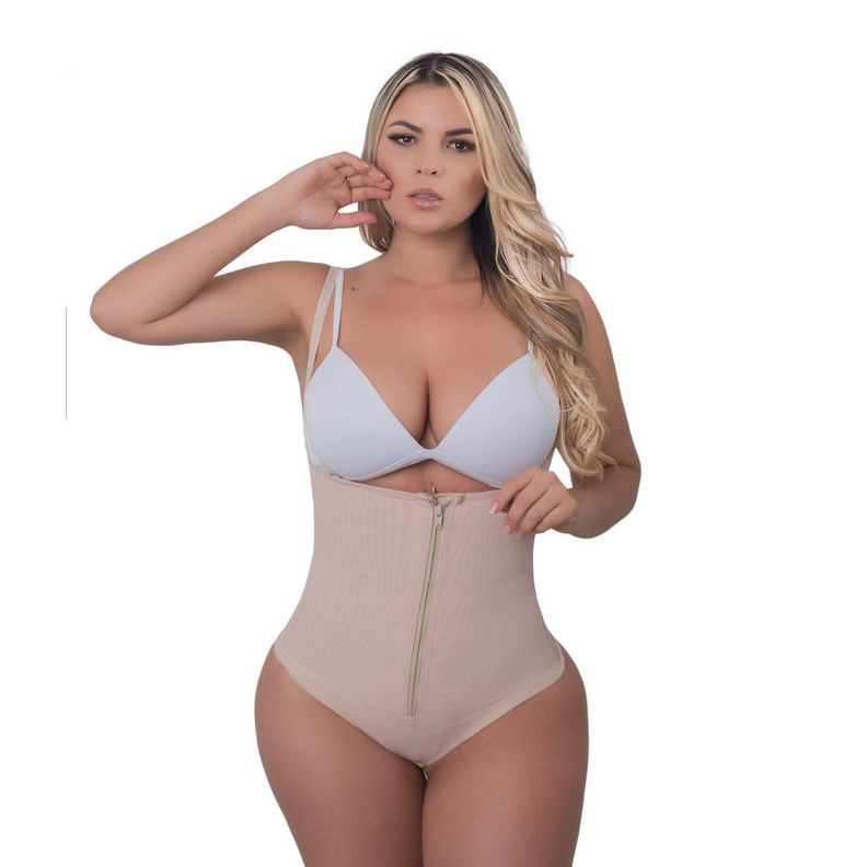 Faja Body Colombiana Reductora Invisible Alta Compresion Beige XXS
