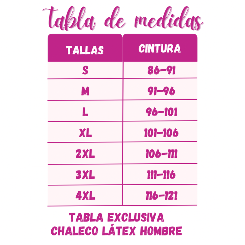 Faja Latex Chaleco Hombre 3 Hileras -3