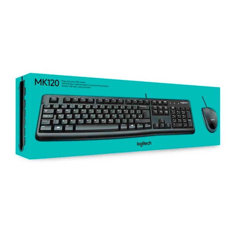 Kit teclado + Mouse Logitech MK120 Español [920-004428]-0