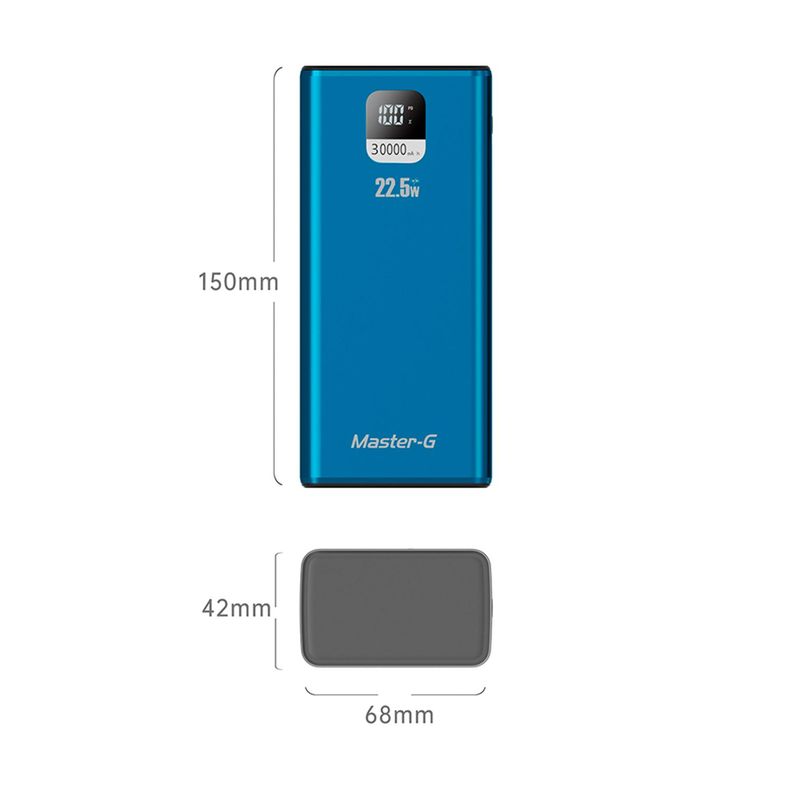 Cargador Portatil Bateria Power Bank Master-G 30000mAh 22.5w-8