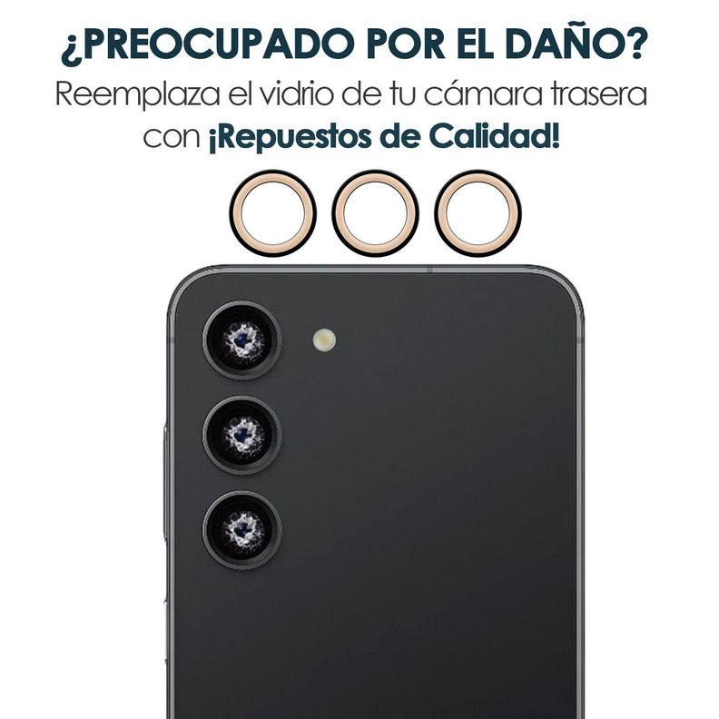 Vidrio de Camara Trasera Compatible con Samsung S23 Plus-3