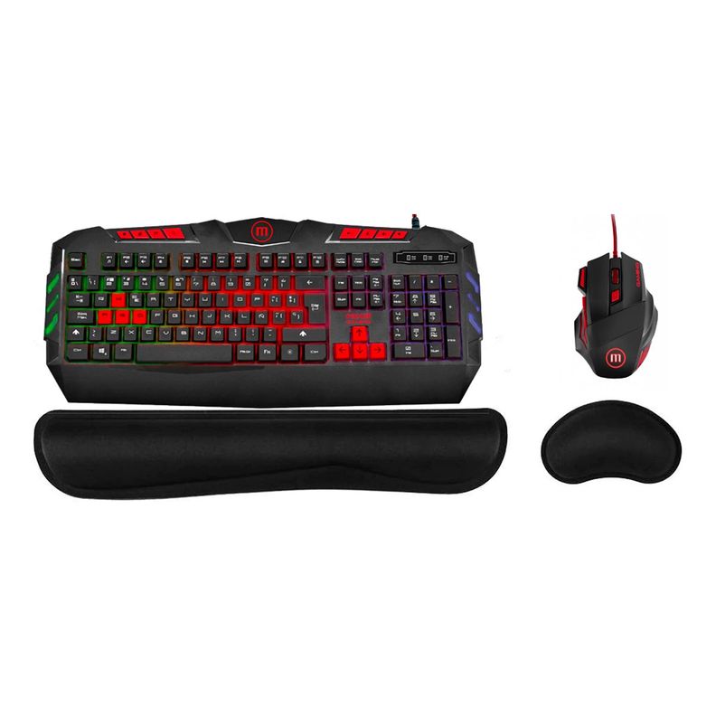 Mouse Pad Gamer RGB Qi 10w Maxell + Reposamuñecas 80x30cm-5
