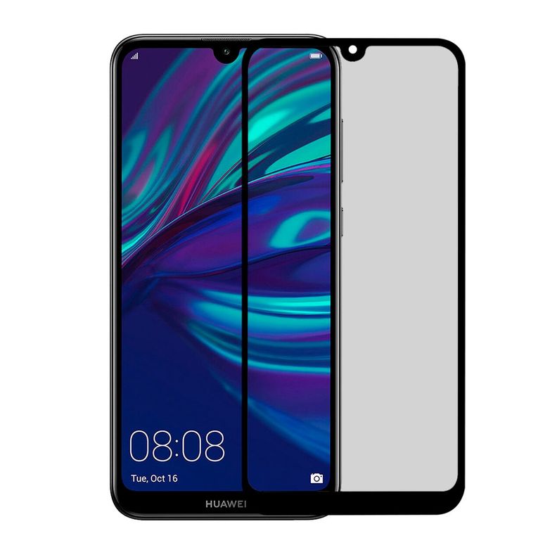 Lamina de Vidrio Templado Completa Compatible Huawei Y7 2019-0