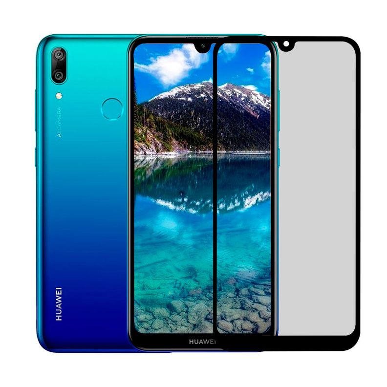 Lamina de Vidrio Templado Completa Compatible Huawei Y7 2019-1