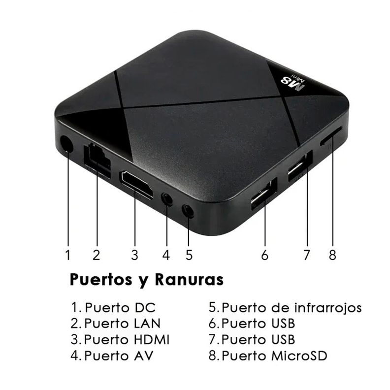 Tv Box Retro M8 Mini 4K Ultra HD Android Tv 9.0 + Game-6
