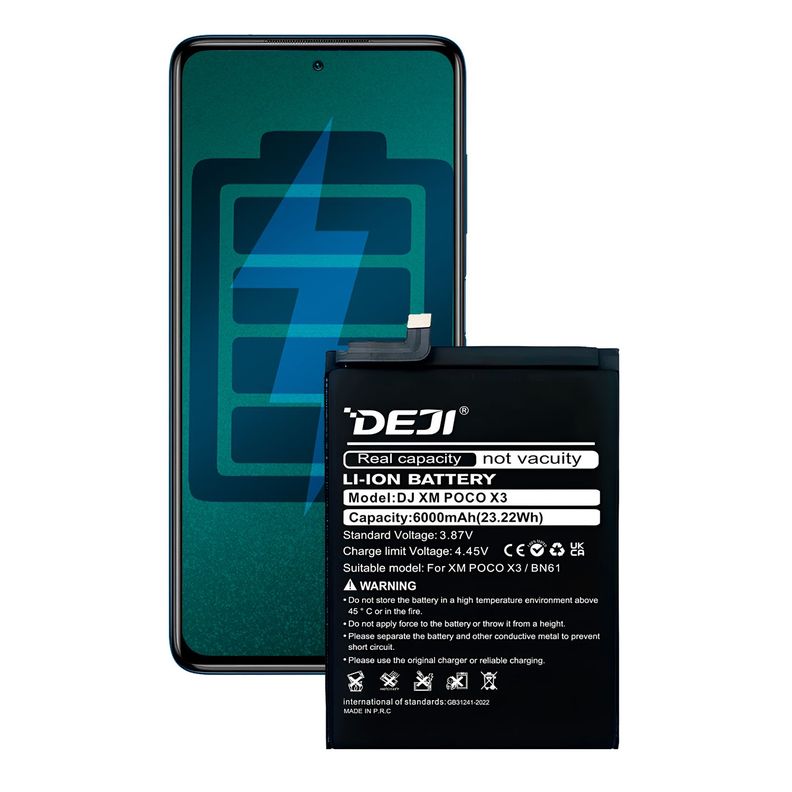 Bateria Compatible con Xiaomi Poco X3 Pro DEJI IC 6000mAh-0